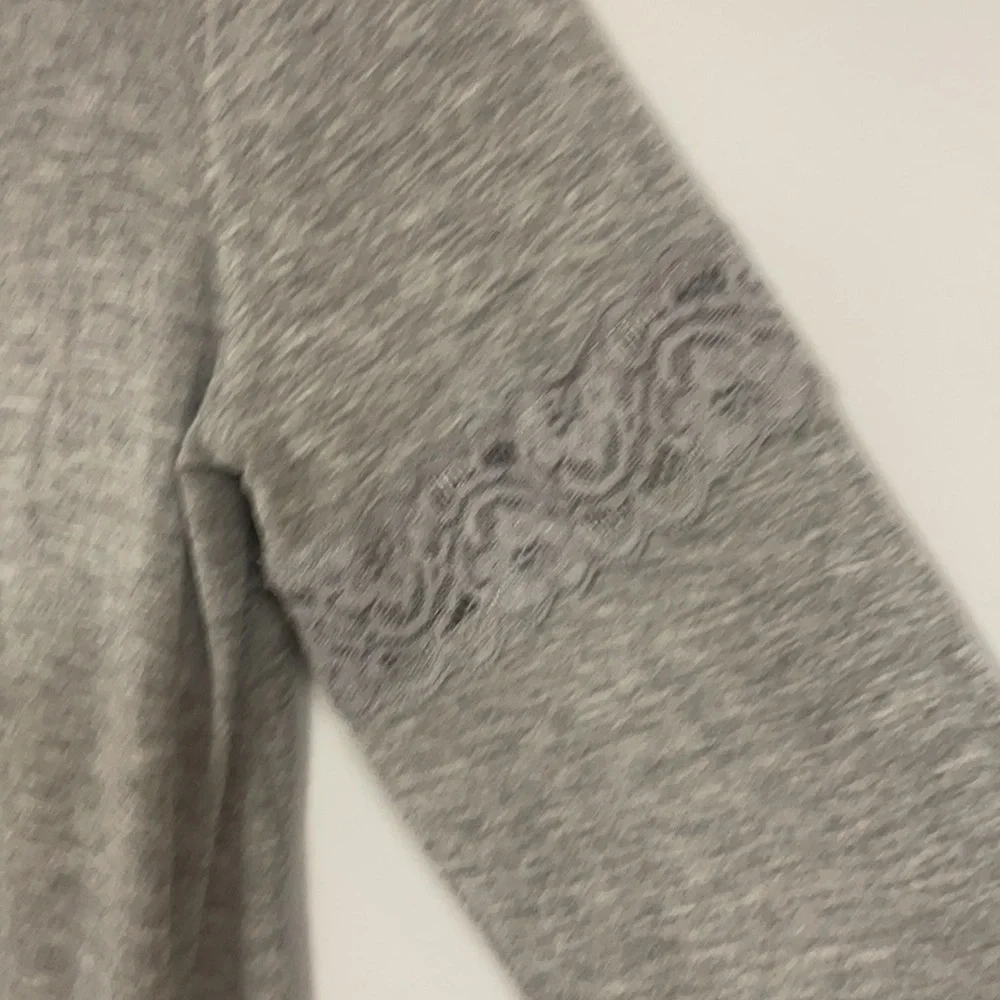Justice Girl's gray dress with purple & pink paisley, 14